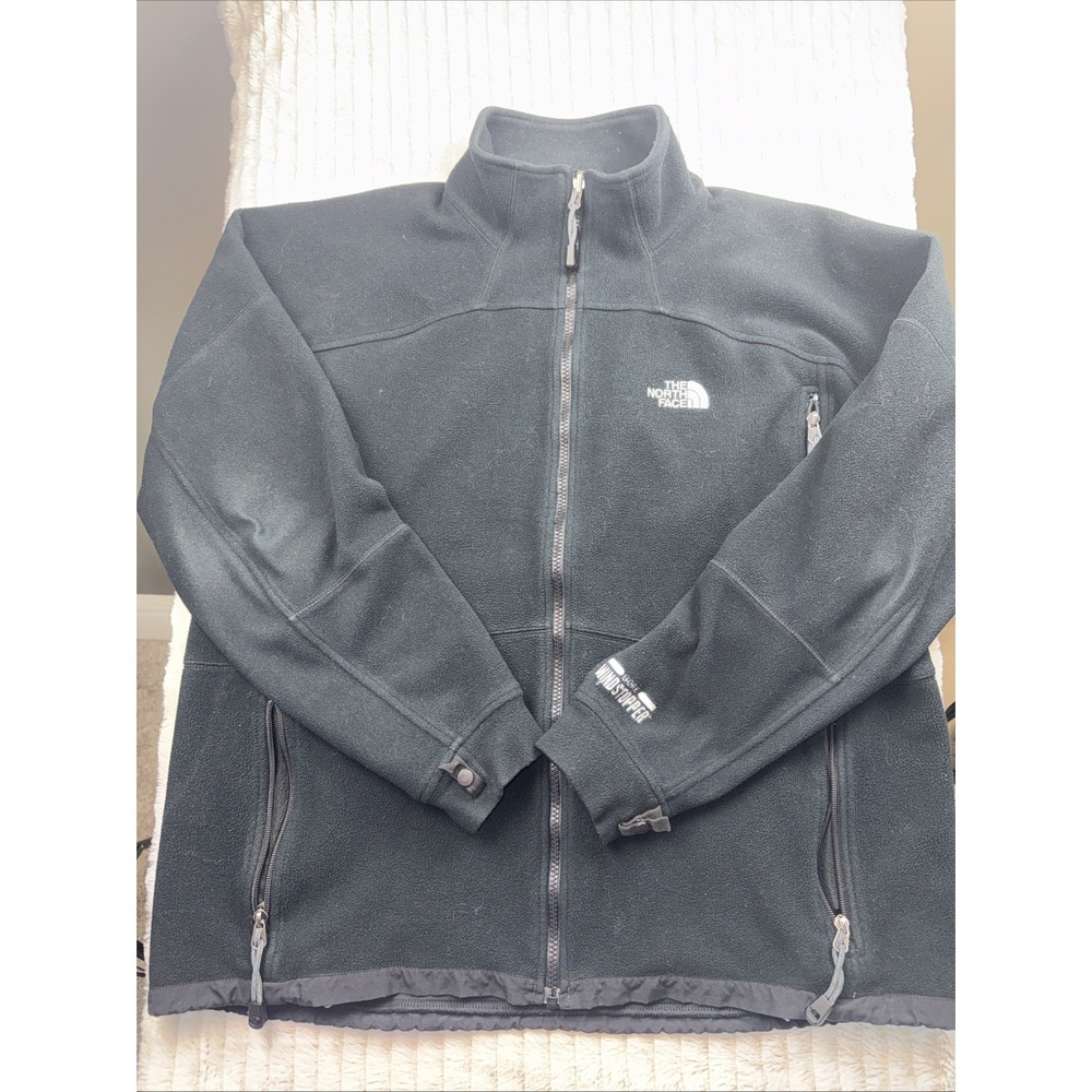 VTG The North Face Men's GORE Windstopper Fleece Jacket Black 90s Outdoor Sz L